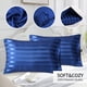 thumbnail image 5 of Juego de 2 fundas de almohada de seda satinada Ice Silk Satin para el cuidado del cabello y la piel. Funda de almohada para dormir que reduce el encrespamiento y las arrugas. Protector de almohada, 5 of 6