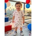 thumbnail image 6 of Cenuakty 2Pcs Toddler Boy Outfit 4th of July  Tops and Elastic Waist Shorts, 6 of 9