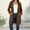 Jackets for women clearance-Brown, variant on Plus Size Jackets Women's Solid Color Long Jacket Thickening and Fleece Winter Casual Zipper Long Sleeve Pocket Hooded Long Sweater Blue Black*Friday/Cyber*Monday