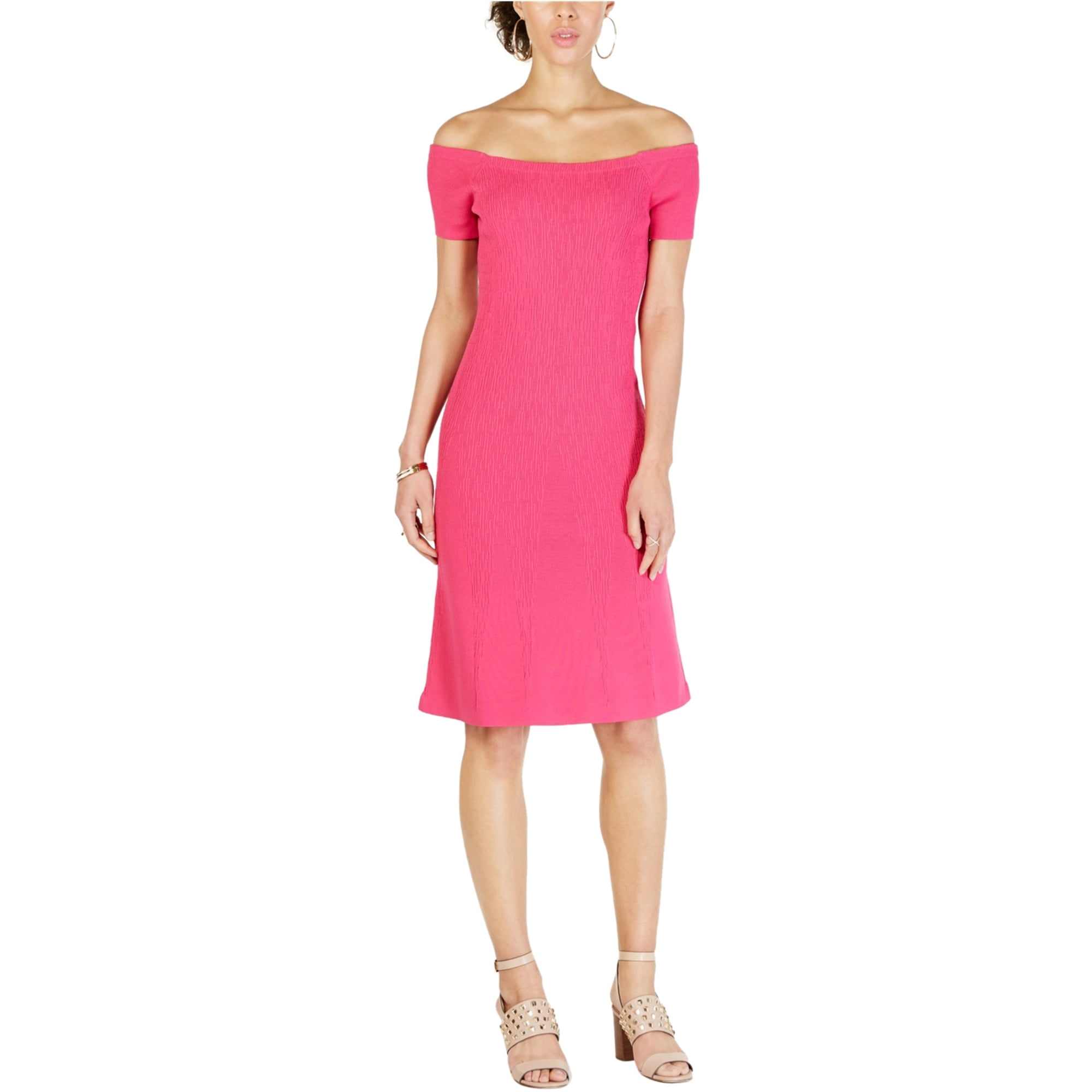 Michael Kors Womens Knit A-line Fit & Flare Pink, X-Large