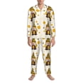 thumbnail image 3 of Honeii Beekeeper Gnome Holding A Glass Pattern Mens Pajamas Set,2pcs Men's Lounge Long Sleeve Sleep Shirt and Pajama Bottoms Sleepwear Set,Mens Pjs Sets-XX-Large, 3 of 7
