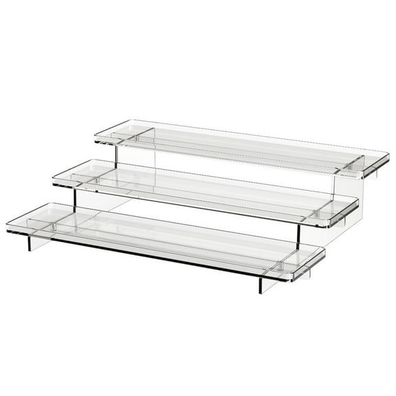 PTOOTP  Clear PET Three Tier Spice Rack Organizer 1Pack Compact Design Kitchen Storage