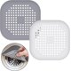 thumbnail image 2 of Paquete de 2 protectores de drenaje ZHCH de silicona con ventosa para lavabo de ducha bañera blanco gris, 2 of 5