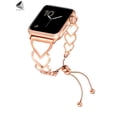 thumbnail image 3 of PULLIMORE Compatible with Apple Watch Band 38mm 40mm 42mm 44mm for Women Stainless Steel Dressy Heart Link Replacement Bands Strap for iWatch Series 8/7/6/5/4/3/2/1 SE (Rose Gold), 3 of 9