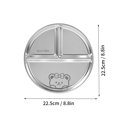 thumbnail image 1 of Stainless Steel Divided Western Food Plate Pasta Dish Salad Barbecue Plate Stackable Breakfast Plate Kitchen Tableware Style B, 1 of 6
