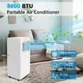 thumbnail image 5 of 8000 Btu Portable Air Conditioners,3-in-1 Portable AC,Dehumidifier, and Fan Mode,AC Unit with 24H Timer & Remote Control for 350 Sq.Ft, 5 of 6