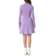 thumbnail image 3 of INSPIRE CHIC Vestido A-Line de Manga Larga con Solapa de Ante Sintético para Mujeres XL Púrpura, 3 of 6