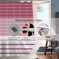 thumbnail image 2 of Red and White Fabric Shower Curtain,Farmhouse Striped Bathroom Shower Curtains,Bobo Modern Bath Curtains Sets with 12 Hooks Long Size 72x72inch,Waterproof Fabric, 2 of 5