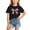 P890 Black, variant on Tfken Girls Soft Comfy Tops Holiday Daily Wear Short Sleeve Tees Tshirts Graphic Print T-Shirts Fashion Toddler Classic Clothes Size 2-4 Years