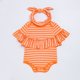 thumbnail image 5 of Gibobby Mameluco polar de manga corta con volantes para niños y niñas, mono, monos para recién nacidos, ropa(Naranja, 12-18 Meses), 5 of 5