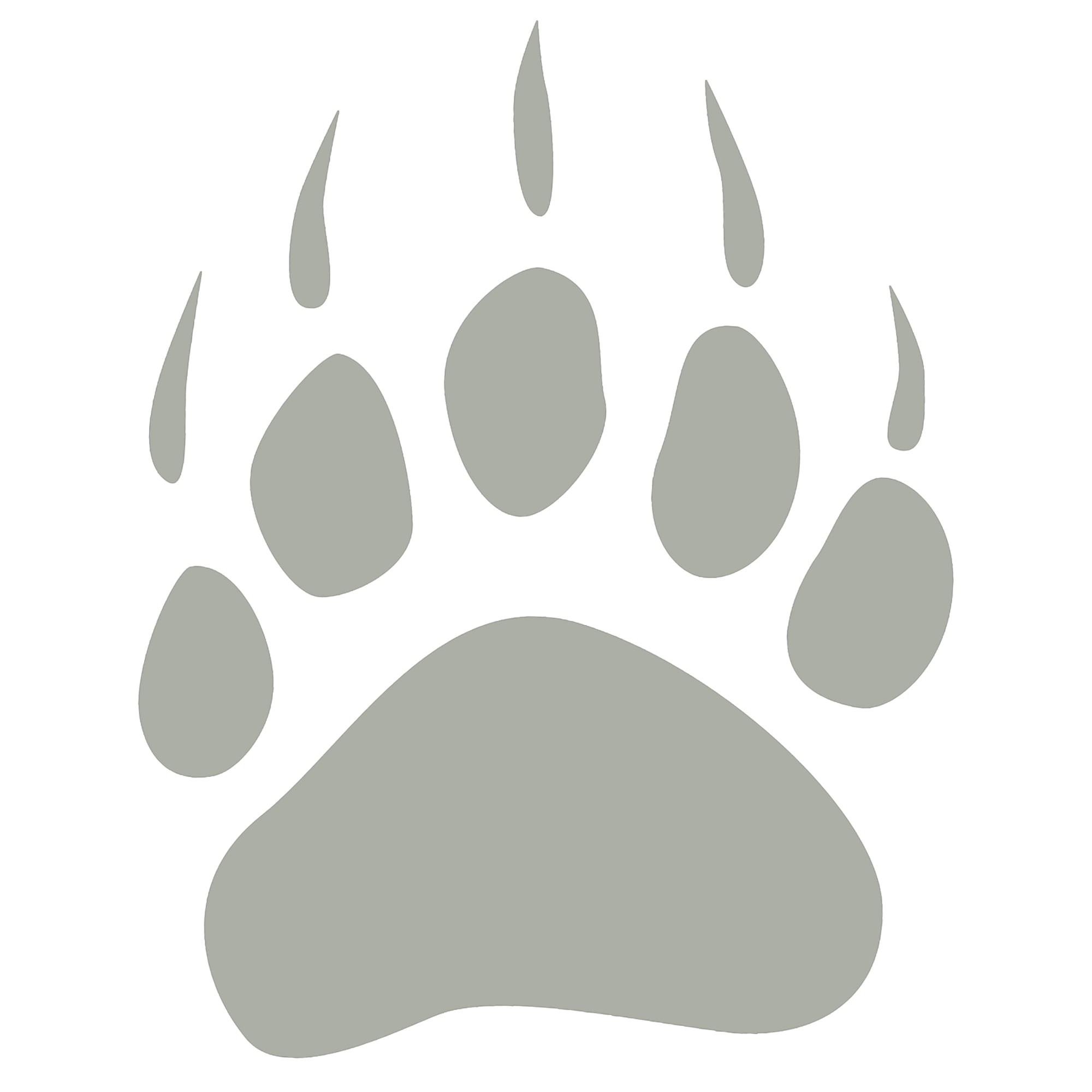 Bear Paw Print Decal 2.5" 3.5" 4.5" Hunting Nature Wildlife Claw Outdoor Cup Car