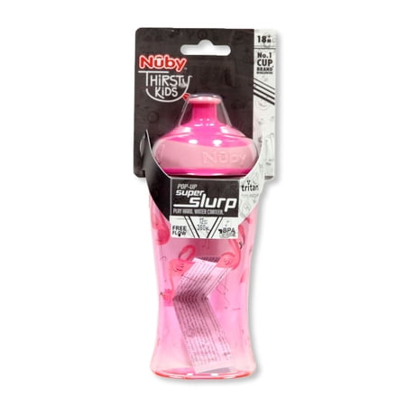 Nuby Thirsty Kids Super Slurp Cup (12 Oz.) - Pink, One Size