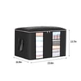 thumbnail image 2 of 100L Jumbo Zippered Quilt Storage Bag for Closet King Comforter, pillow, bedding, Clothes, Blanket Organizers with Large Clear Window & Carry Handles Space Saver(16.9×23.6×13.7in), 2 of 9