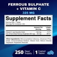 thumbnail image 2 of Suplemento de hierro sulfato ferroso vitamático 325 mg más vitamina C, 2 of 9