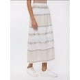 thumbnail image 2 of High-Waist Striped Maxi Skirt with Elastic Waist, 2 of 5