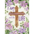 thumbnail image 1 of Christian Easter Resurrection Garden Flag - 12x18" Religious Cross Lily Flower Yard Outside Spring Summer Small Home Decor, 1 of 6