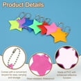 thumbnail image 3 of 12 Pcs Reflective Keychain, 2.2in Reflective High Visibility Safety Keychain Tags Pentagram Pendants Bright Zipper Pulls Waterproof for Backpack Running Cycling, Pink, 3 of 6