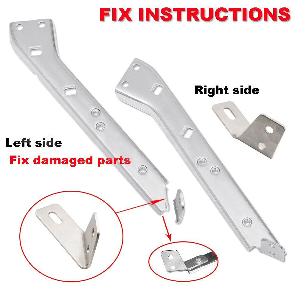 iJDMTOY Pair Heavy Duty Stainless Steel Saddlebag Rail Support Bracket