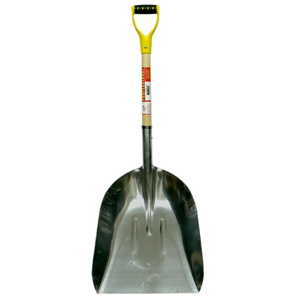 Red Rooster® Aluminum Scoop Shovel, Wood "D" Handle