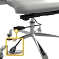 thumbnail image 4 of FOH Ribbed Executive Office Chair, Computer Chair Mid Back PU Leather Ergonomic Executive Task Desk Chairs White, 4 of 9