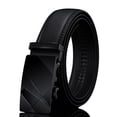 thumbnail image 1 of Sonducket Cinturón de cuero para hombre de estilo clásico con cabeza de hebilla de aleación Cinturón de negocios automático Hombres Jeans Cinturones 105 hebilla negra 110-130 CM, 1 of 6