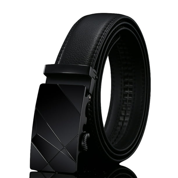 Qarigey Cinturón de negocios para hombre duradero y resistente a los arañazos negro con hebilla automática Trajes Cinturón Hombres 105 Type3 NO3