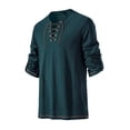 thumbnail image 5 of JOANKDMI Mens Medieval Lace-up Tunic Long Sleeve V Neck Vintage Shirt Viking Pirate Costume Top for Role Play Stage Performance Daily Wear, 5 of 7