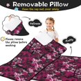 thumbnail image 3 of Camo and Twig Magenta Pattern Teens Toddler Nap Mat with Pillow, Sleeping Mat Bag for Preschool Daycare 50"x20", 3 of 6