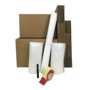 uBoxes Basic Moving Boxes Kit #1 + Supplies 18 Moving Boxes, Bubble, Tape