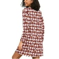 thumbnail image 2 of joogoo Christmas Snowman Checkered Women's Long Sleeve Nightgown Sleepwear L, 2 of 8