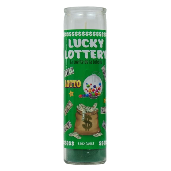 Prayer Candle Company Sacred Lucky Lotto Green Prayer Candle, 8 in