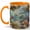 Orange, variant on Tide Pool Seashell 11oz Ceramic Mug, Starfish Ocean Coffee Cup