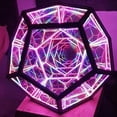thumbnail image 2 of Infinity Dodecahedron Color Art Light Fantasy Geometry Space LED Art Lamp USB Charging Adjustable Color Decor Night Lamp, 2 of 5