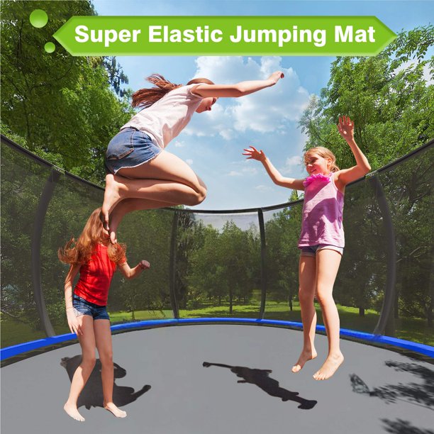 GVDV Outdoor Trampoline, 12' Backyard Recreational Pumpkin