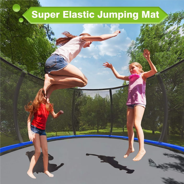 GVDV 14' Outdoor Trampoline, Backyard Recreational Pumpkin