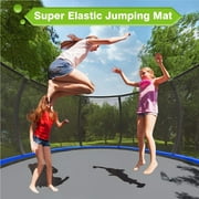 GVDV Outdoor Trampoline, 12' Backyard Recreational Trampoline with Enclosure for Kids & Adults