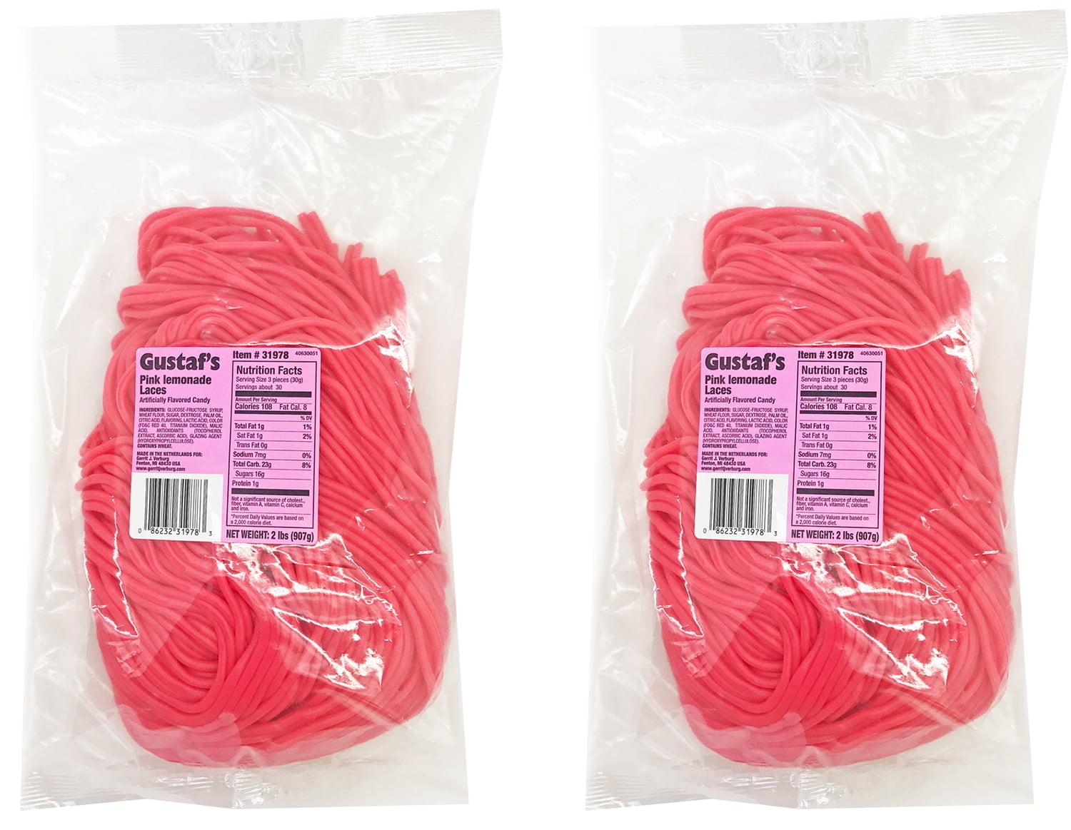 SweetGourmet Licorice Laces Pink Lemonade Dutch Candy Shoelaces 4