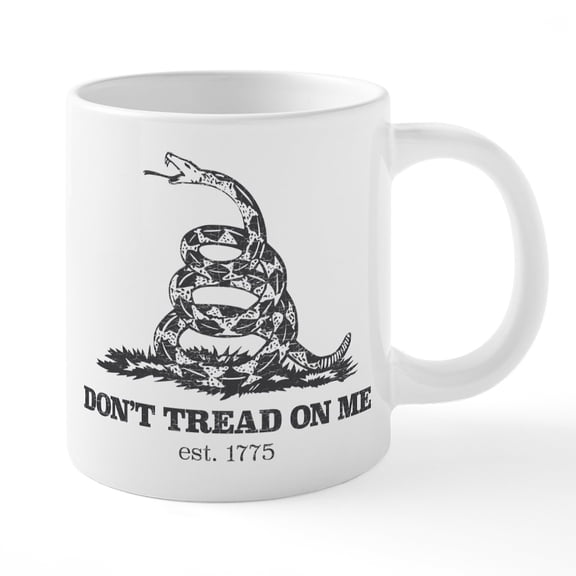 CafePress - Don't Tread On Me - 20 Oz White Ceramic Mega Mug