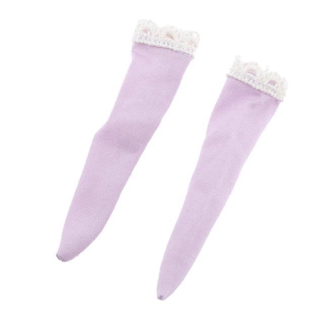 1/6 Casa de Accesorios Medias de Encaje Anaranjados para de - Púrpura, 9cm Hugo Ropa de muñecas
