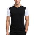 thumbnail image 6 of Xdegoge Mens Raglan Short Sleeve Color Block T Shirt Crewneck Athletic Performance Activewear Moisture Wicking Workout Gym Training Sporty Casual Fashion Base Layer Tees, 6 of 6