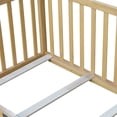 thumbnail image 6 of Miniyam Twin Size Floor Bed with High Safety Fence for Kids, Oak, 6 of 7