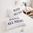 thumbnail image 4 of Move Over Couple Pillowcases Queen White Black Pillow Cover Letters Patter Microfiber Pillow Case 2 Pack, 4 of 9