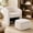 Beige, variant on Ebello Accent Chair with Storage Ottoman, Soft Plush Lounge Barrel Armchair and Ottaman with Caster Wheels & Storage for Living Room Bedroom, Beige