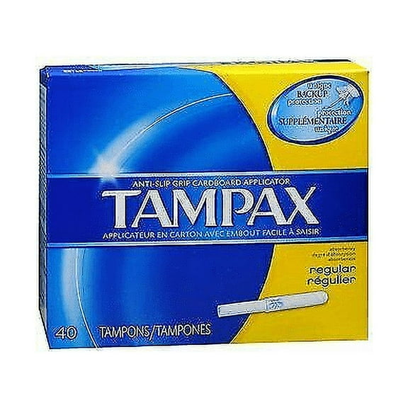 6 Pack Tampax Cardboard Applicator Tampons, Regular, Unscented, 40 Count