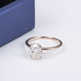 thumbnail image 2 of Cora Jewellery Unique Double Prong Oval Moissanite Engagement Ring For Women, 18K Rose Gold, 2 of 6