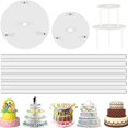 thumbnail image 3 of Dsseng Cake Dowel Rods with Cake Separator Plates for 4  6  8  Inch Cakes  Plastic Cake Sticks Support Rods and Cake Boards for Cake Construction and Stacking, 3 of 8