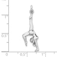 thumbnail image 2 of Beautiful Sterling Silver Rhodium-plated Polished Gymnast Pendant, 2 of 2
