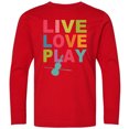 thumbnail image 3 of Inktastic Live Love Play Violin Long Sleeve Youth T-Shirt, 3 of 5