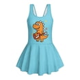 thumbnail image 4 of Uourmeti Cartoon Dinosaur Guitarist Skirted One-Piece Swimsuit for Girls - Quick Dry, Stretchy Swim Dress for Beach & Pool Vacations, 4 of 8