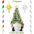 thumbnail image 3 of Christmas Gnome Casafield, cerámica pintada a mano con luces, 3 of 6